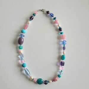 Pastel Chunky Glass Beaded Necklace